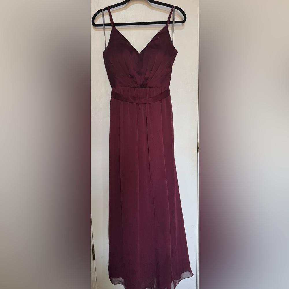 White by Vera Wang Wine Bridesmaid Dress